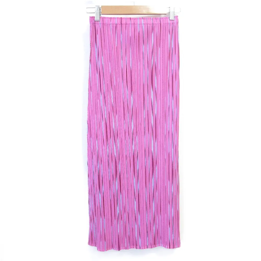 PLEATS PLEASE ISSEY MIYAKE プリーツプリーズ イッセイミヤケ イージーウエスト ロングスカート PP51-JG686 サイズ3 ピンク