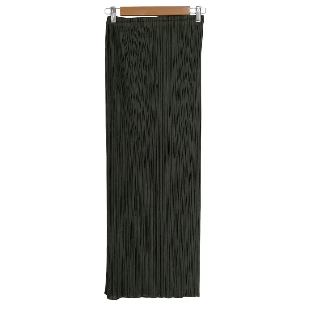 PLEATS PLEASE ISSEY MIYAKE プリーツプリーズ イッセイミヤケ ロングスカート PP63-JG301 サイズ4 カーキ