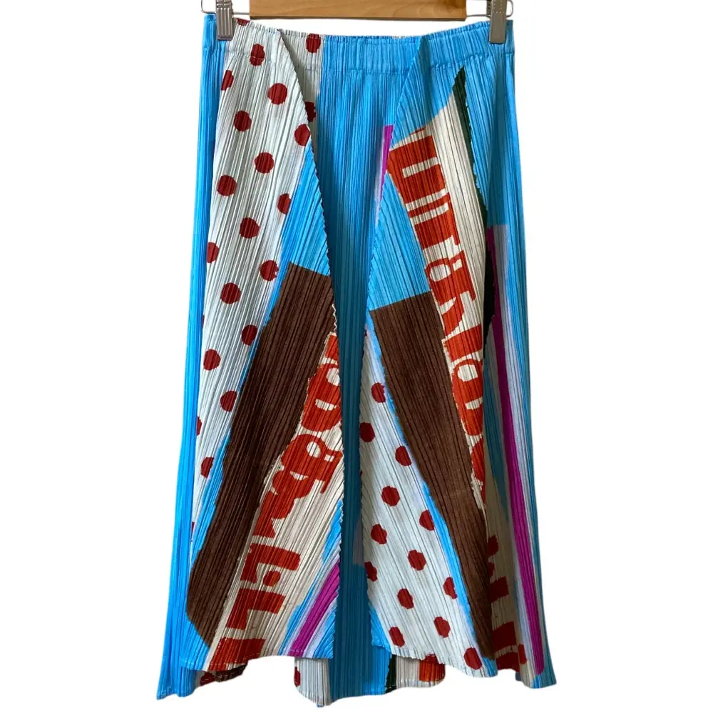 PLEATS PLEASE ISSEY MIYAKE プリーツプリーズ イッセイミヤケ ドット スカート PP31-JG904 3 ライトブルー系 マルチカラー