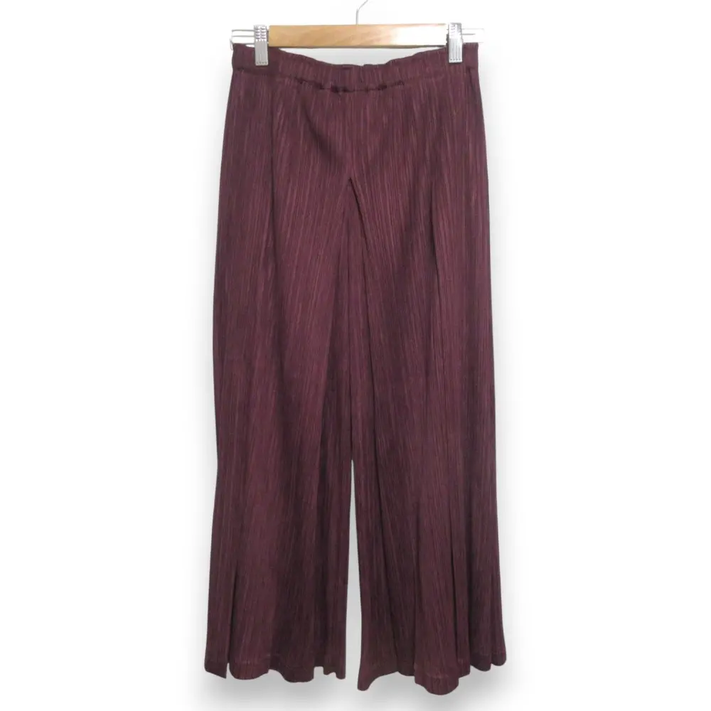 PLEATS PLEASE ISSEY MIYAKE プリーツプリーズ イッセイミヤケ イージーウエスト ワイドパンツ PP51-JF404 サイズ2 パープル