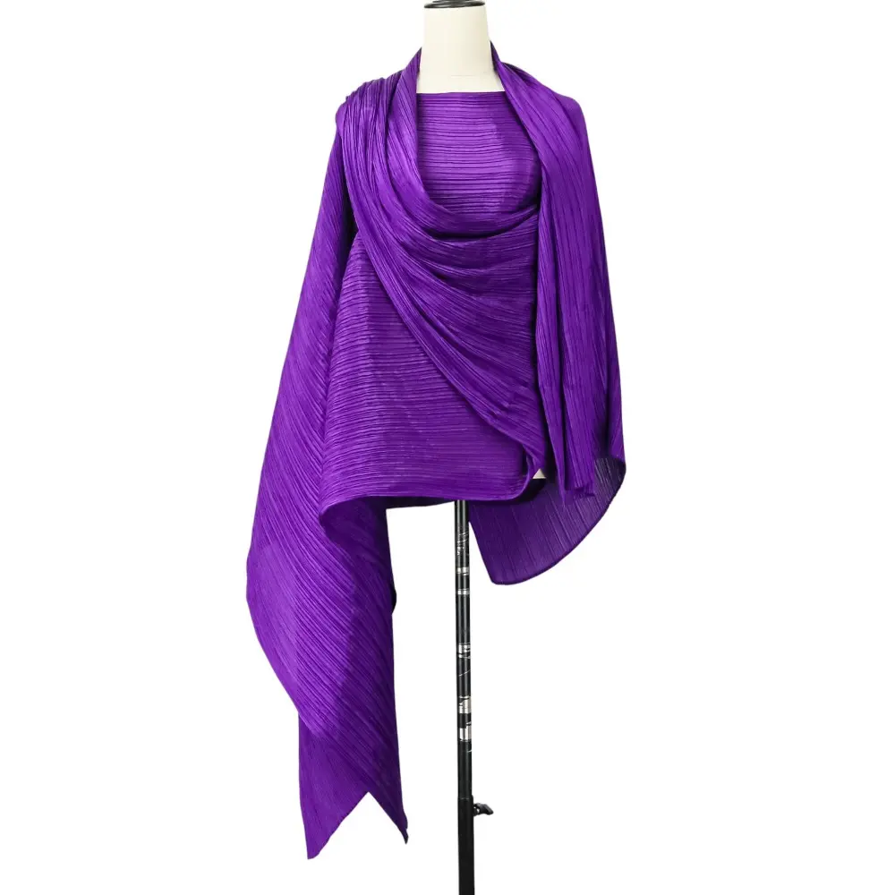 PLEATS PLEASE ISSEY MIYAKE プリーツプリーズ イッセイミヤケ マダムT マルチWAYストール PP69-AD511 パープル