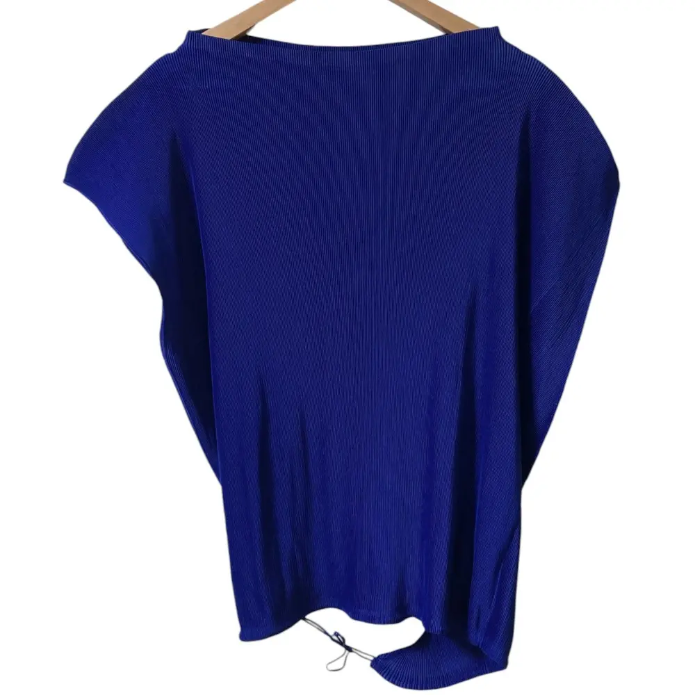 PLEATS PLEASE ISSEY MIYAKE プリーツプリーズ イッセイミヤケ 変形ブラウス カットソー PP43FK341 サイズ3 ブルー