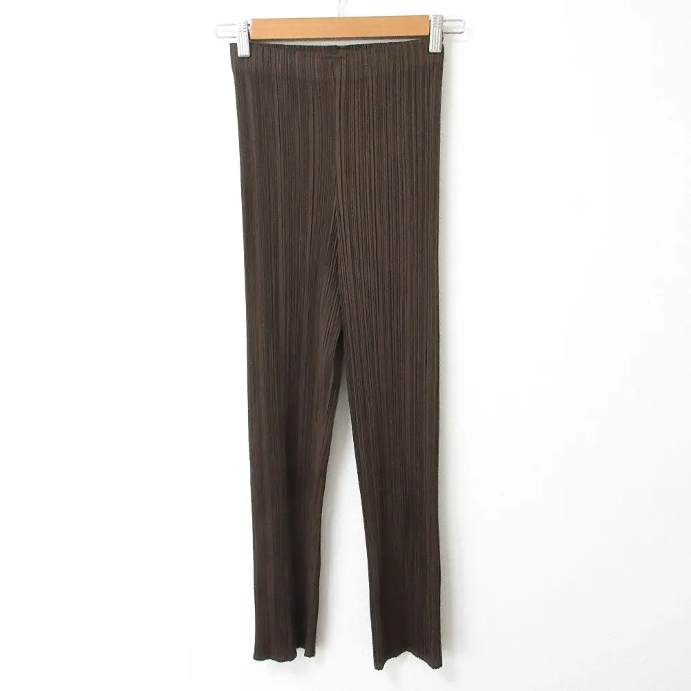 PLEATS PLEASE ISSEY MIYAKE プリーツプリーズ イッセイミヤケ イージパンツ PP13-JF506 サイズ2 ブラウン