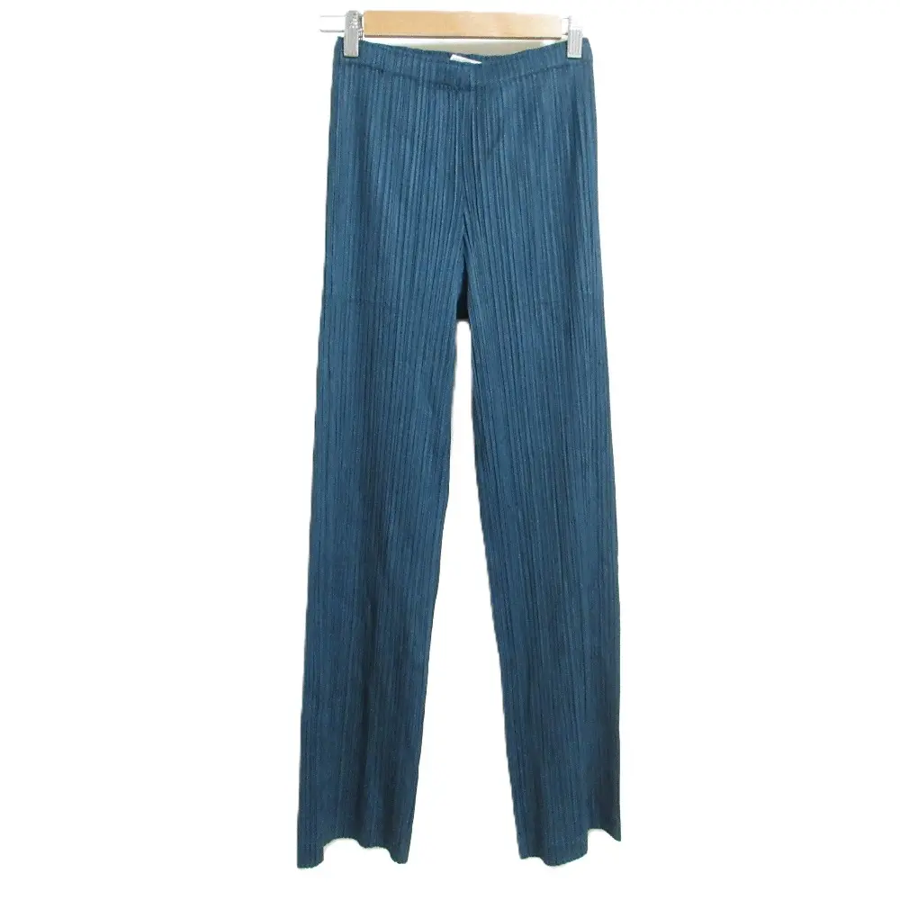 PLEATS PLEASE ISSEY MIYAKE プリーツプリーズ イッセイミヤケ イージーパンツ PP23-JF403 サイズ3 ブルー グリーン