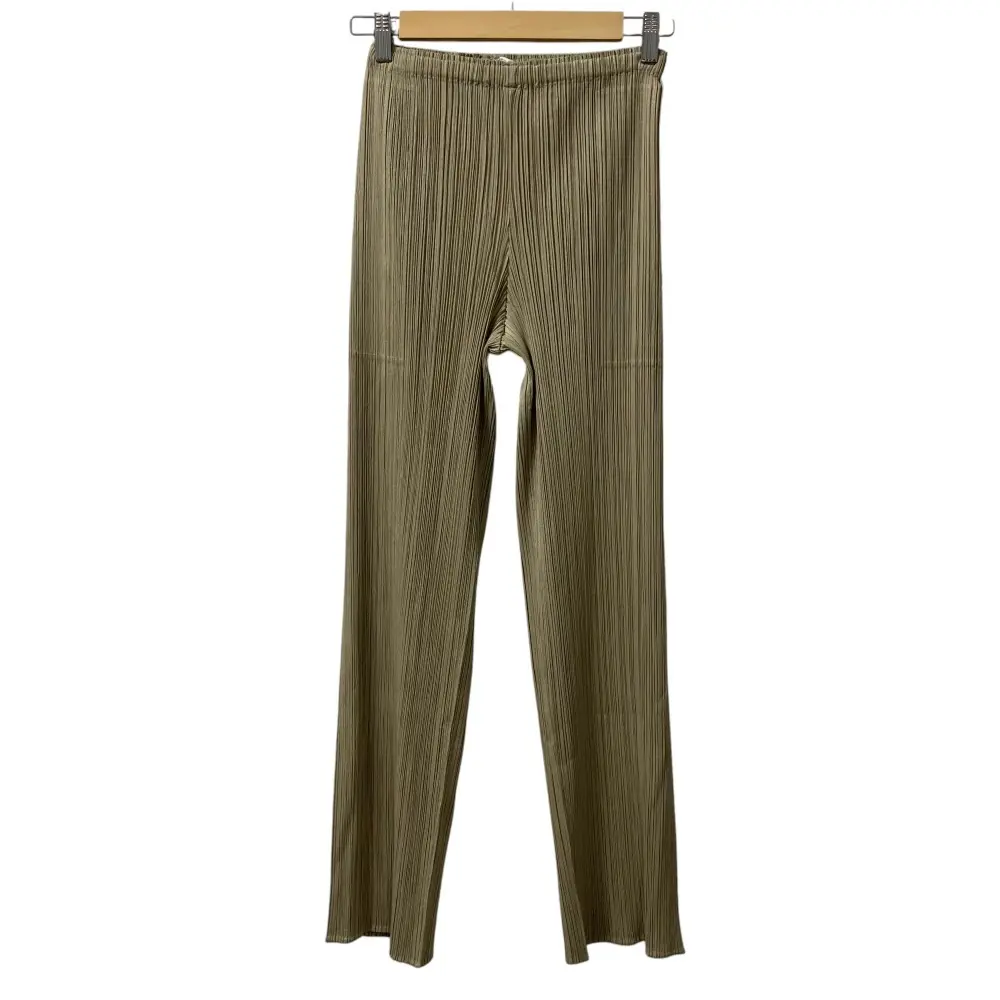 PLEATS PLEASE ISSEY MIYAKE プリーツプリーズ イッセイミヤケ イージーパンツ PP41-JF443 サイズ3 ベージュ