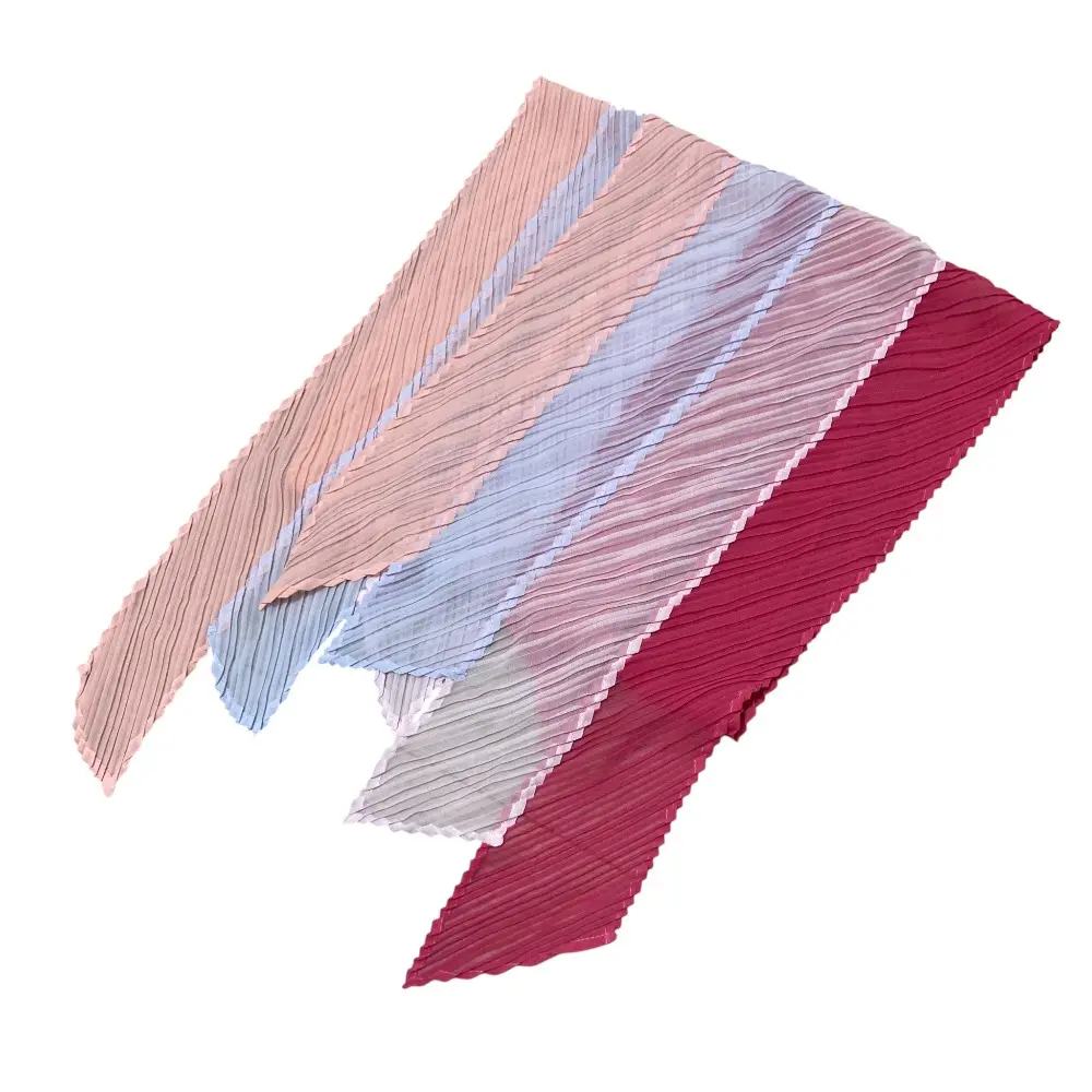 PLEATS PLEASE プリーツプリーズ イッセイミヤケ ストライプ ショール ストール ピンク