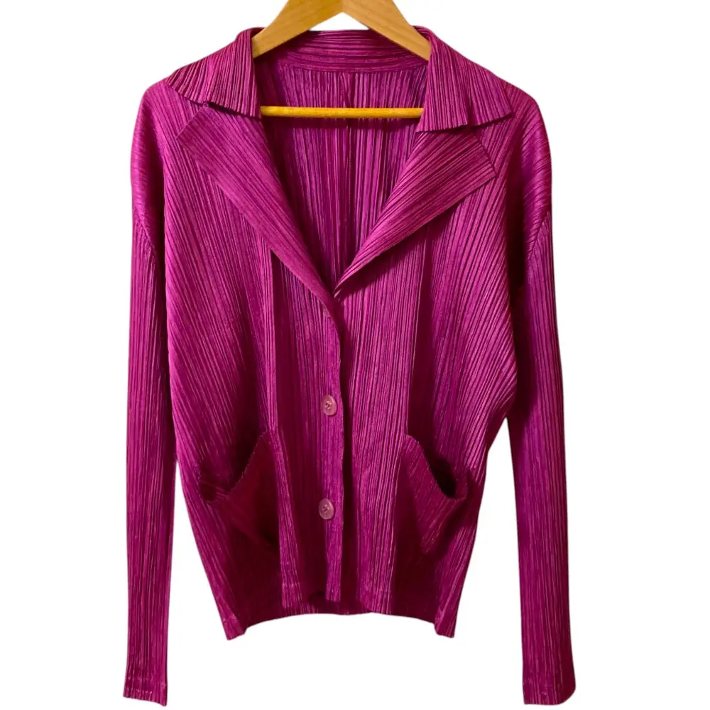PLEATS PLEASE ISSEY MIYAKE プリーツプリーズ イッセイミヤケ ジャケット パープル 