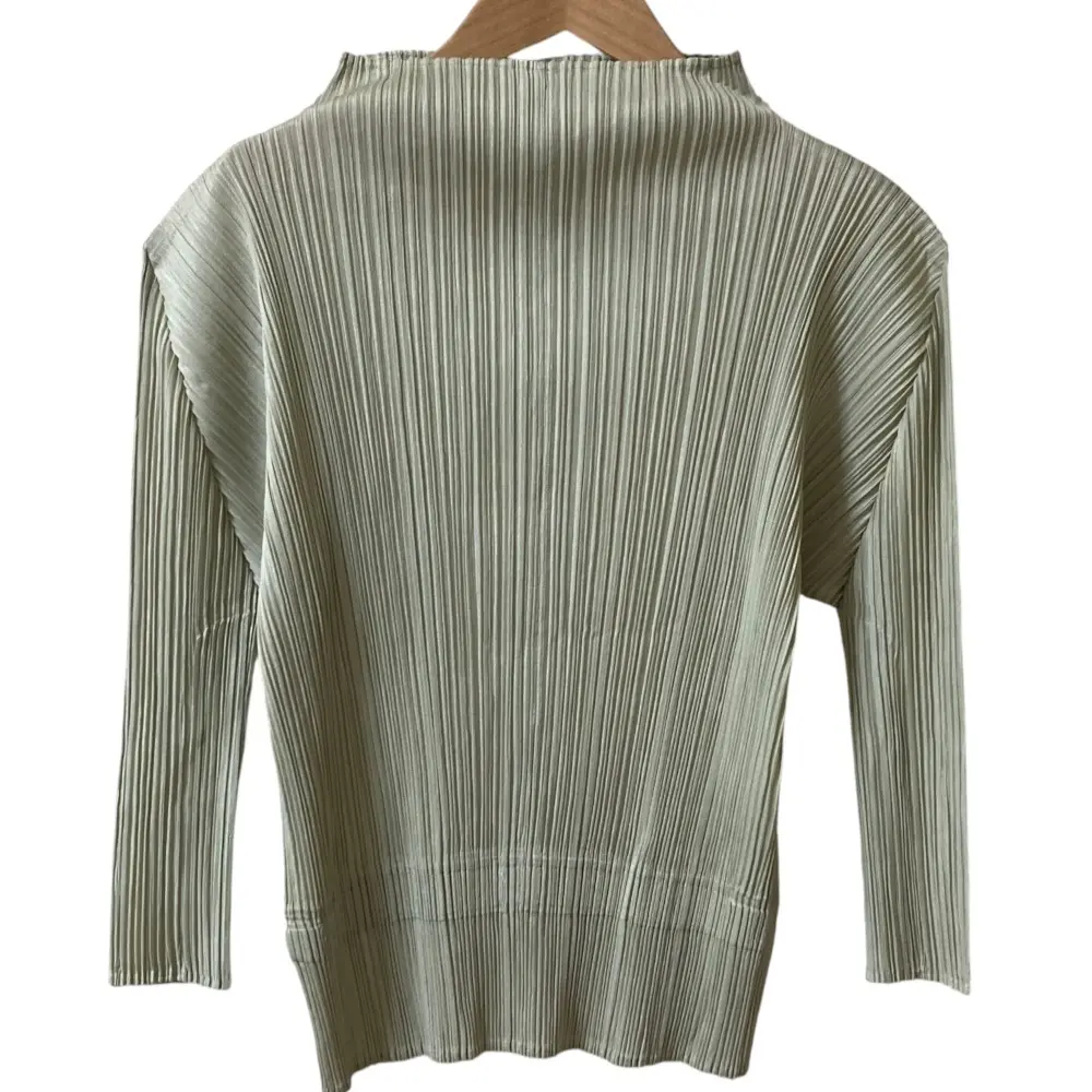 PLEATS PLEASE ISSEY MIYAKE プリーツプリーズ ハイネックブラウス ロングスリーブカットソー PP51-JK103 サイズ3 グレー
