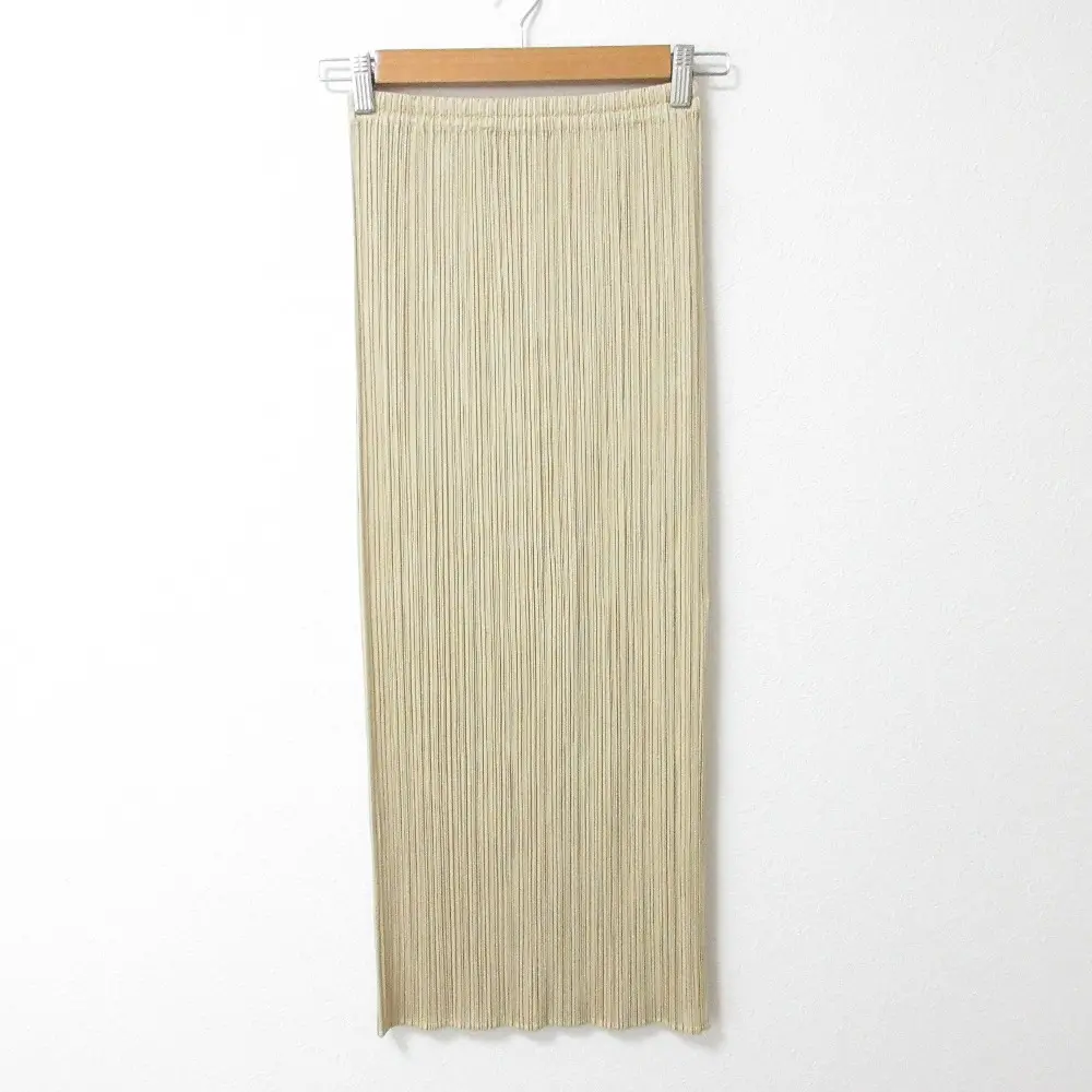 PLEATS PLEASE ISSEY MIYAKE プリーツプリーズ イッセイミヤケ ロングスカート イージースカート PP05-JG001 サイズ2 ベージュ