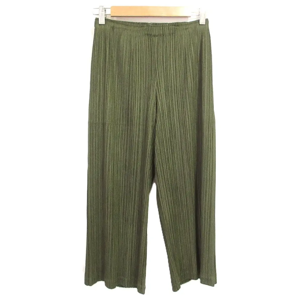 PLEATS PLEASE ISSEY MIYAKE プリーツプリーズ イッセイミヤケ イージーパンツ PP33-JF403 サイズ3 カーキ
