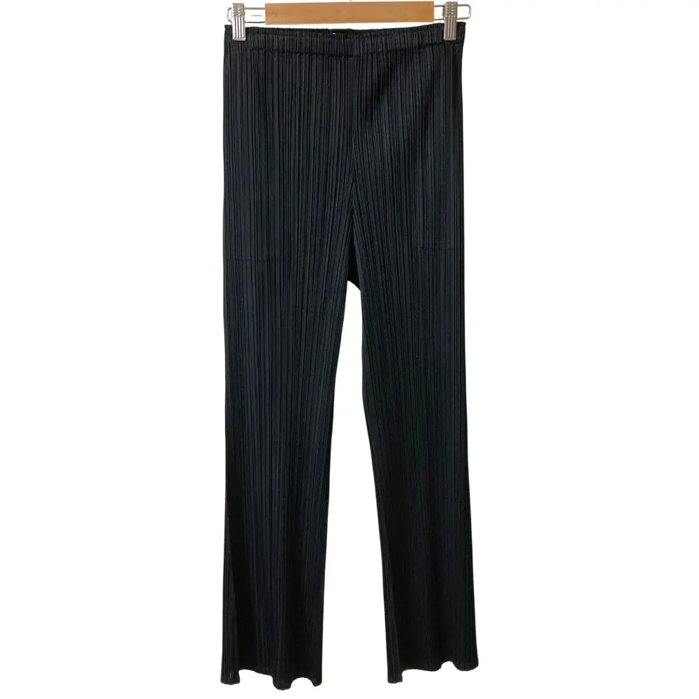 PLEATS PLEASE ISSEY MIYAKE プリーツプリーズ イッセイミヤケ イージーパンツ PP11-JF125 サイズ2 ブラック
