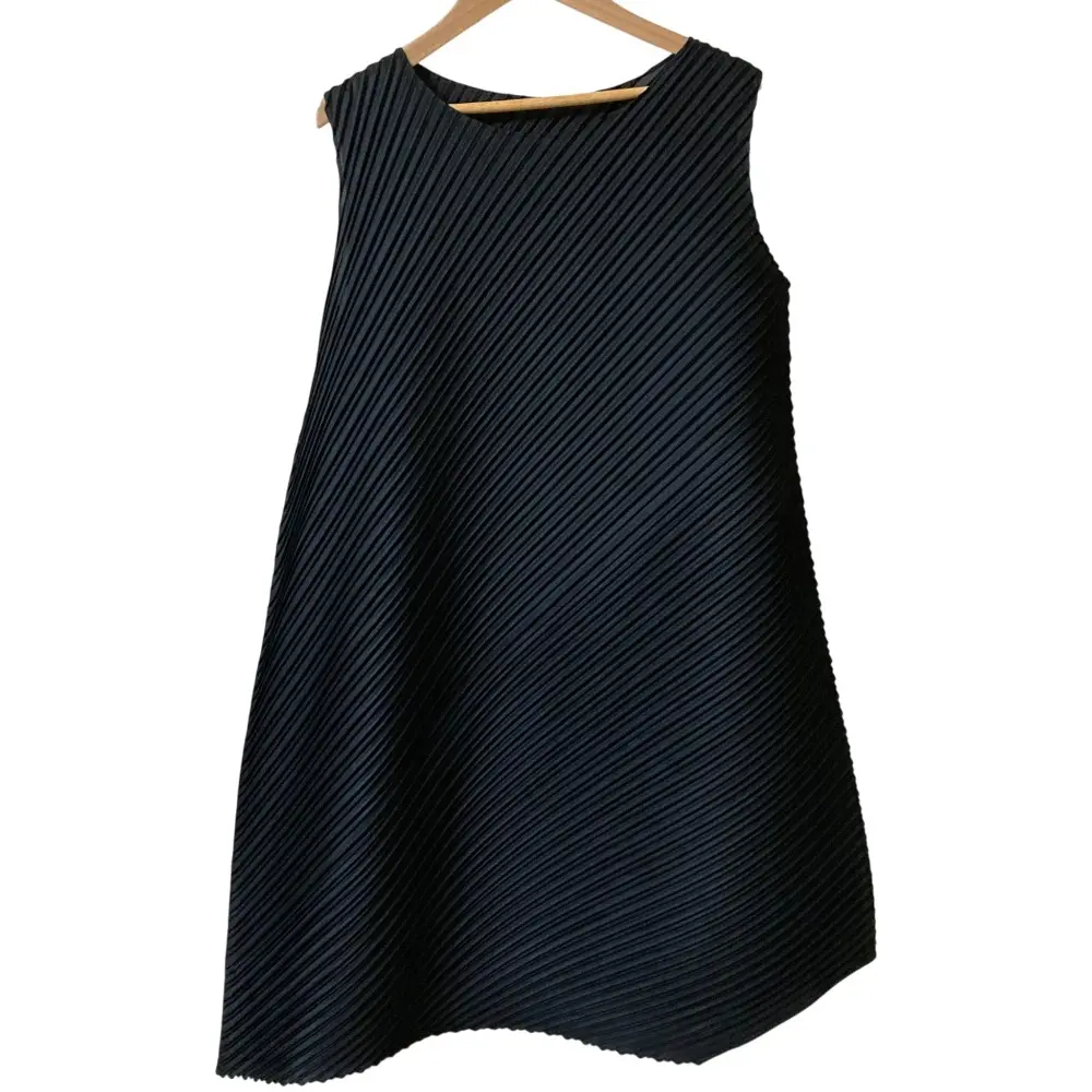 PLEATS PLEASE ISSEY MIYAKE プリーツプリーズ  バウンス ノースリーブ ミニ ワンピース PP71-JH716 サイズ3 ブラック