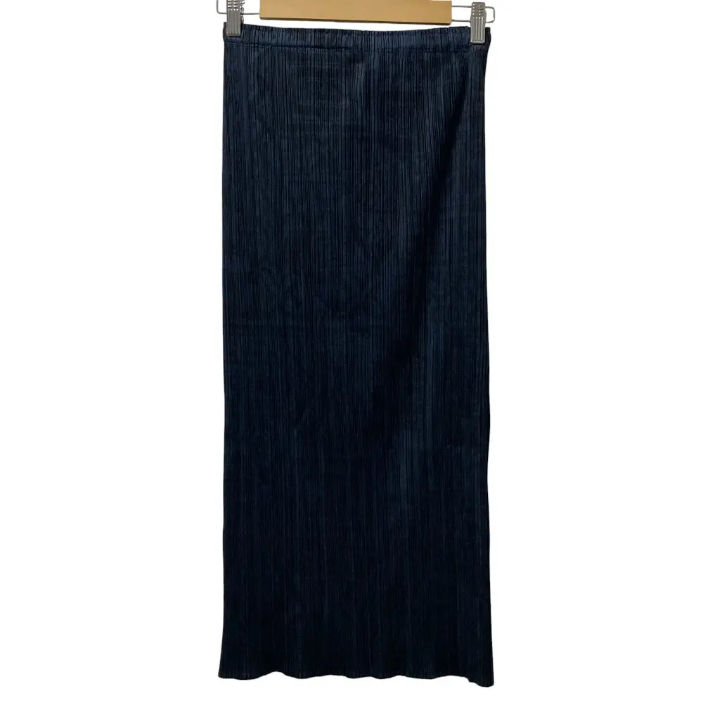 PLEATS PLEASE ISSEY MIYAKE プリーツプリーズ イッセイミヤケ ロングスカート PP53-JG864 サイズ2 ネイビー×ブラックの買取実績【2025年8月買取】