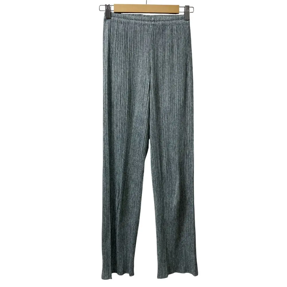 PLEATS PLEASE ISSEY MIYAKE プリーツプリーズ イッセイミヤケ メランジプリント イージーパンツ サイズ2 グレー