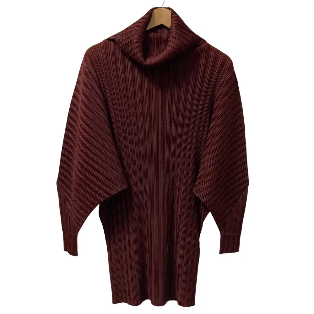 PLEATS PLEASE ISSEY MIYAKE プリーツプリーズ イッセイミヤケ タートルネック ドルマン カットソー PP11-FK304 3 エンジ