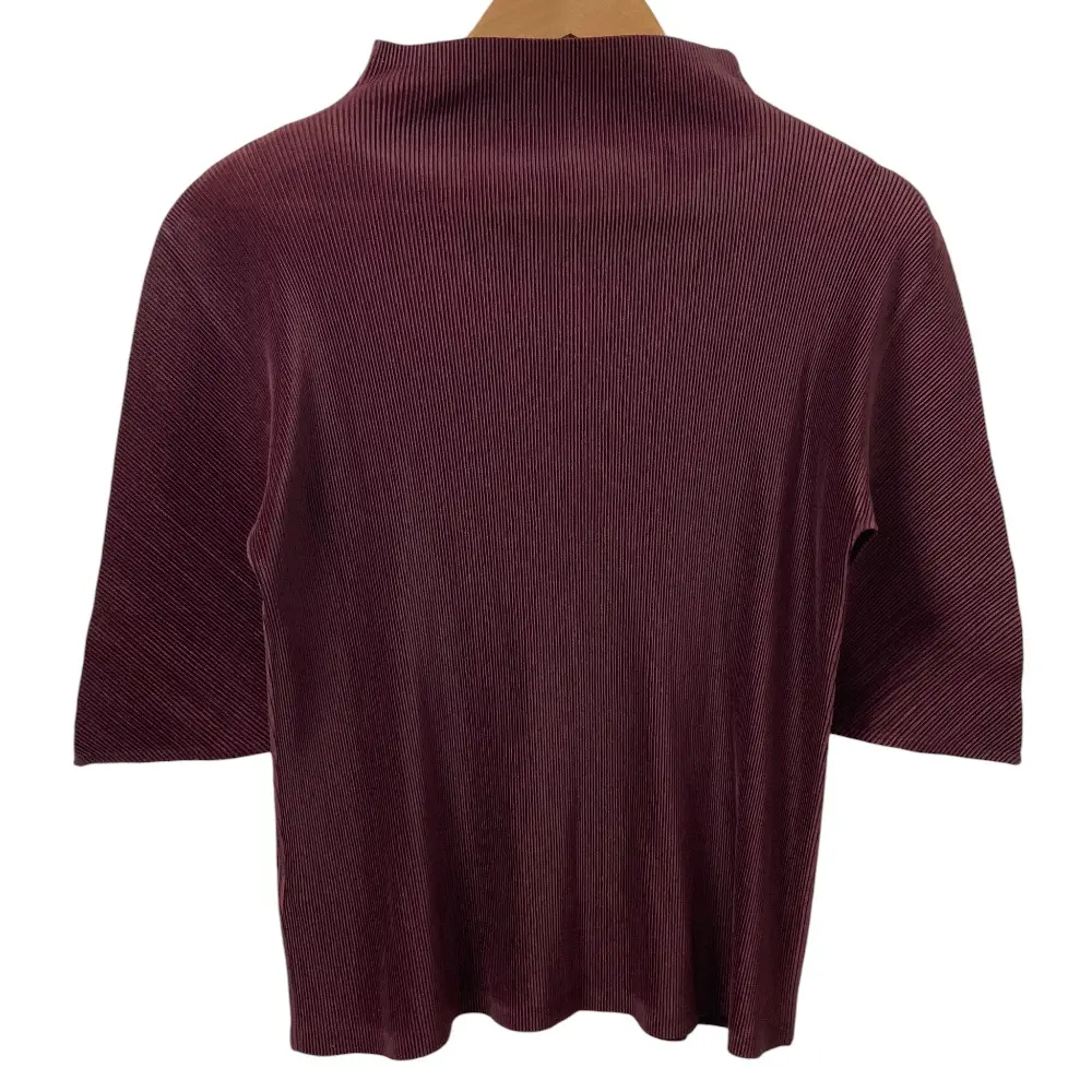 PLEATS PLEASE ISSEY MIYAKE プリーツプリーズ イッセイミヤケ ボトルネック ハーフスリーブ カットソー PP53FK323 3 ボルドー