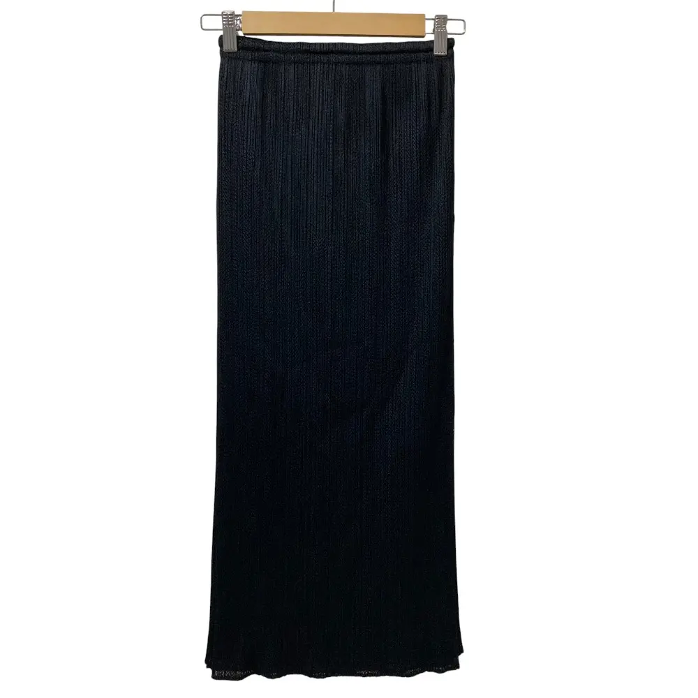 PLEATS PLEASE ISSEY MIYAKE プリーツプリーズ イッセイミヤケ メッシュロングスカート PP06-JG701 サイズ2 ブラック