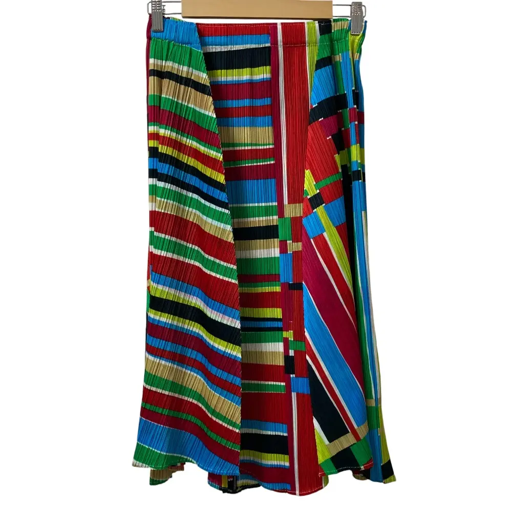 PLEATS PLEASE ISSEY MIYAKE プリーツプリーズ イッセイミヤケ マルチストライプ フレアスカート PP31-JG765 3 マルチカラー