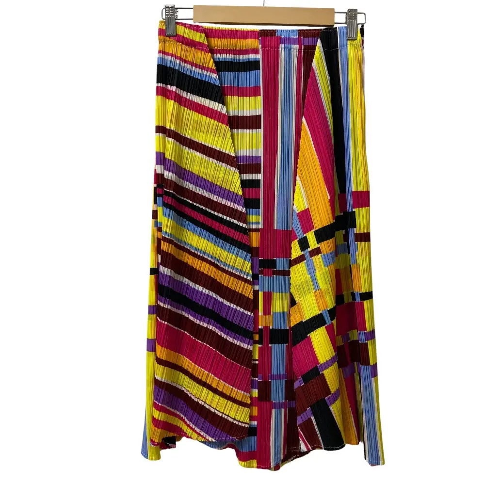 PLEATS PLEASE ISSEY MIYAKE プリーツプリーズ イッセイミヤケ マルチストライプ フレアスカート PP31-JG765 3 マルチカラー