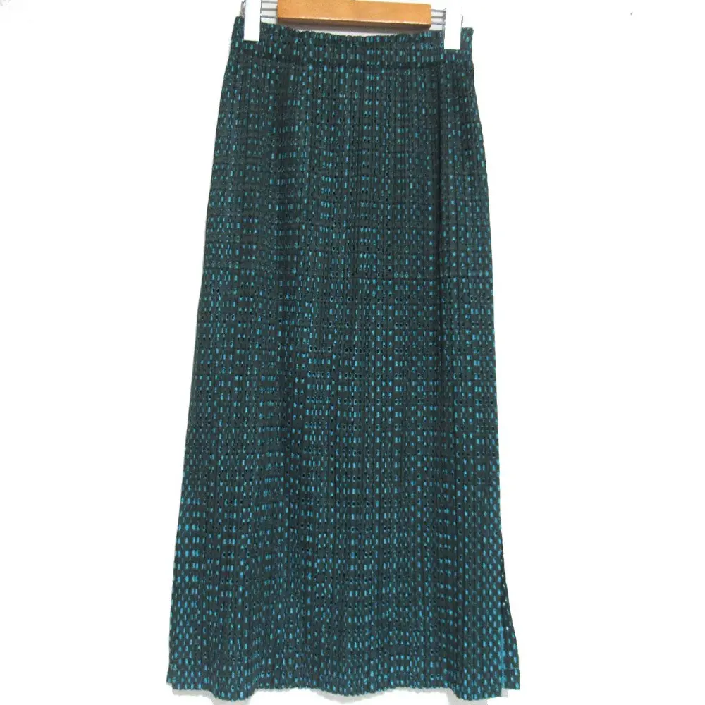 25SS PLEATS PLEASE プリーツプリーズ イッセイミヤケ メッシュニット ロングスカート PP51JG634 サイズ3 グリーン