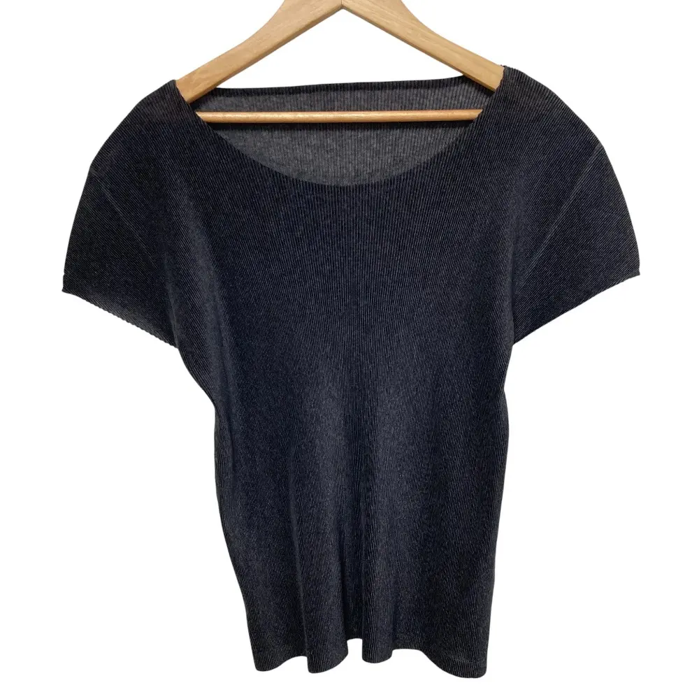 PLEATS PLEASE ISSEY MIYAKE プリーツプリーズ イッセイミヤケ ショートスリーブ カットソー PP02FK102 サイズ3 ダークグレー