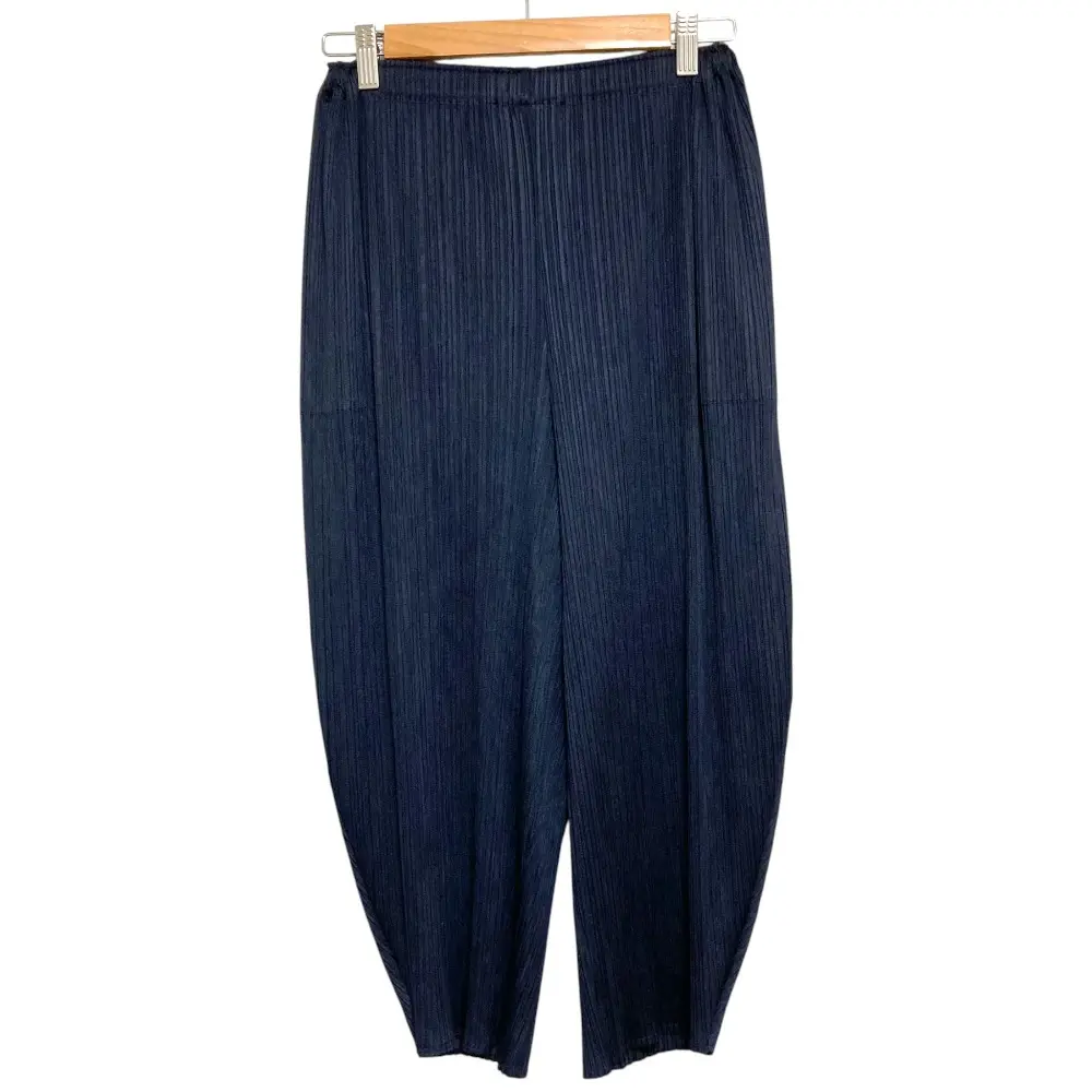 PLEATS PLEASE ISSEY MIYAKE プリーツプリーズ イッセイミヤケ イージーパンツ PP31-JF201 サイズ2 ネイビー