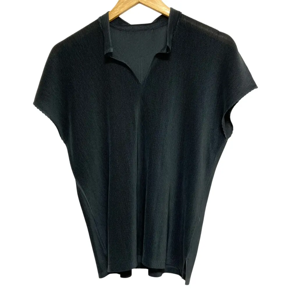 PLEATS PLEASE ISSEY MIYAKE プリーツプリーズ イッセイミヤケ ポロシャツ PP63FK293 サイズ3 ダークグレー