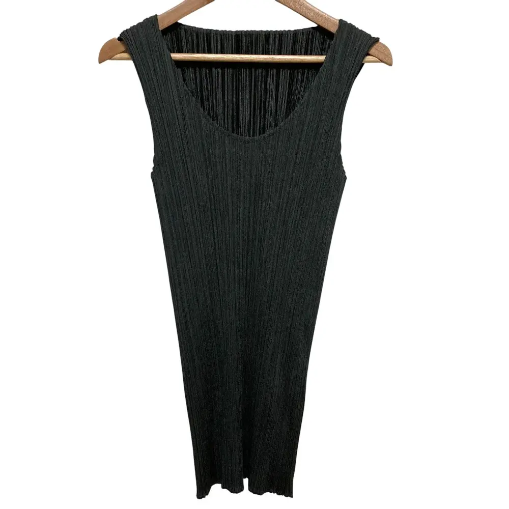 PLEATS PLEASE ISSEY MIYAKE プリーツプリーズ イッセイミヤケ タンクトップ PP63-JK648 サイズ3 ブラック