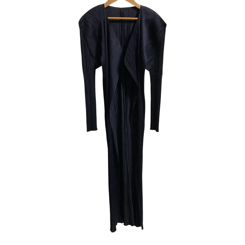 PLEATS PLEASE プリーツプリーズ イッセイミヤケ ロング カーディガン PP04-JH617 サイズ4 ネイビーの買取実績【2025年10月買取】
