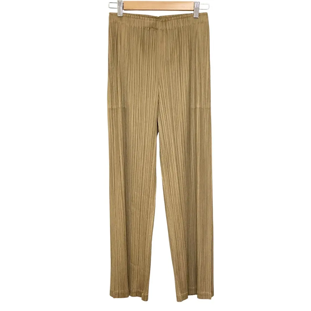 24AW PLEATS PLEASE ISSEY MIYAKE プリーツプリーズ イッセイミヤケ ストレートパンツ PP43JF163 サイズ4 ベージュ