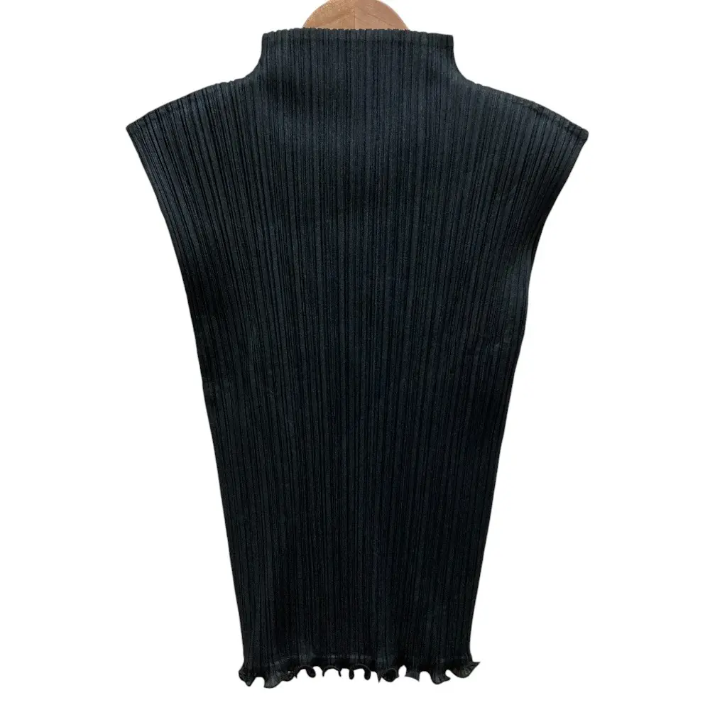 PLEATS PLEASE ISSEY MIYAKE プリーツプリーズ イッセイミヤケ ハイネック ノースリーブフリルカットソー PP33-JK781 4 ブラック