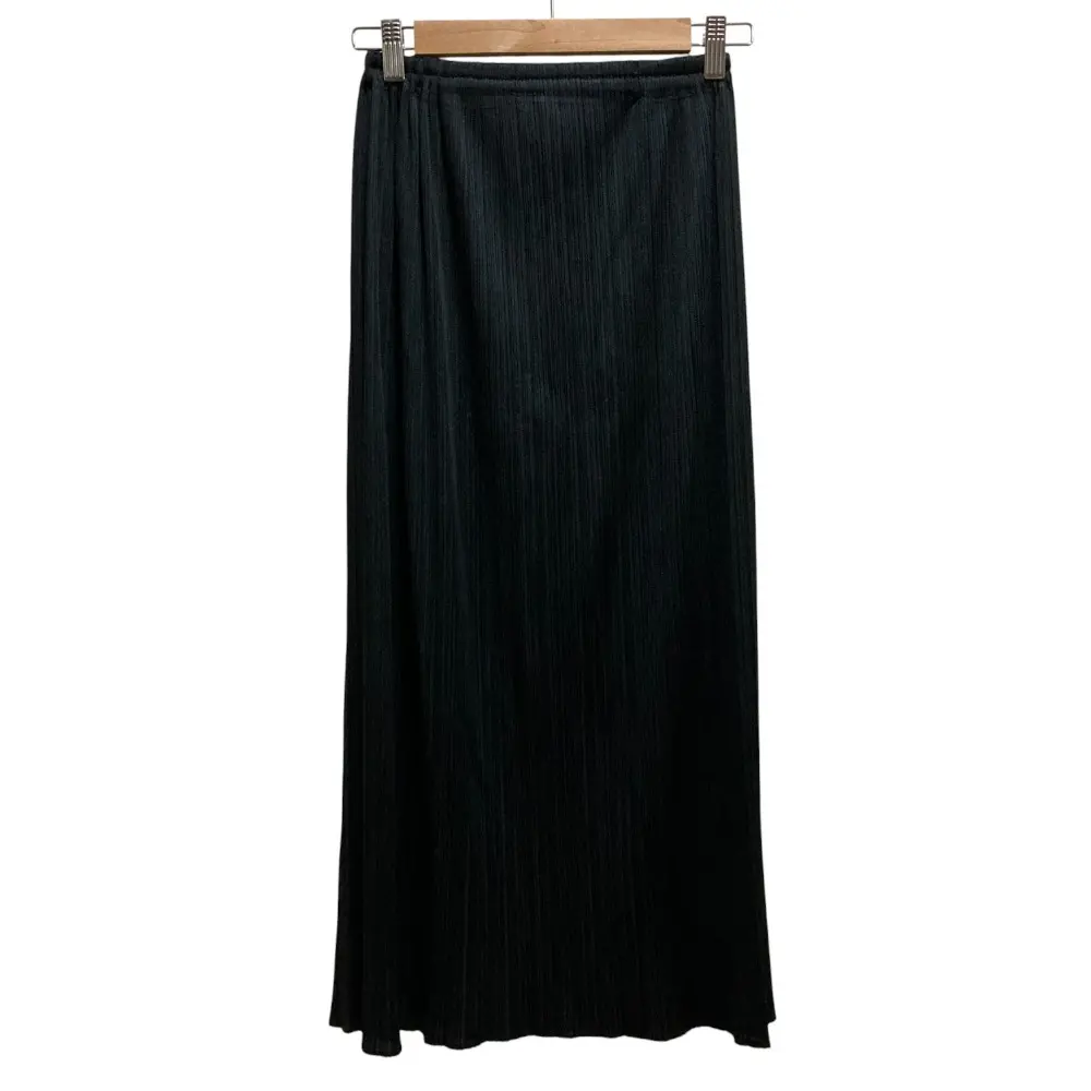 PLEATS PLEASE ISSEY MIYAKE プリーツプリーズ イッセイミヤケ イージーウエスト ロングスカート PP04-JG611 SIZE1 ブラック