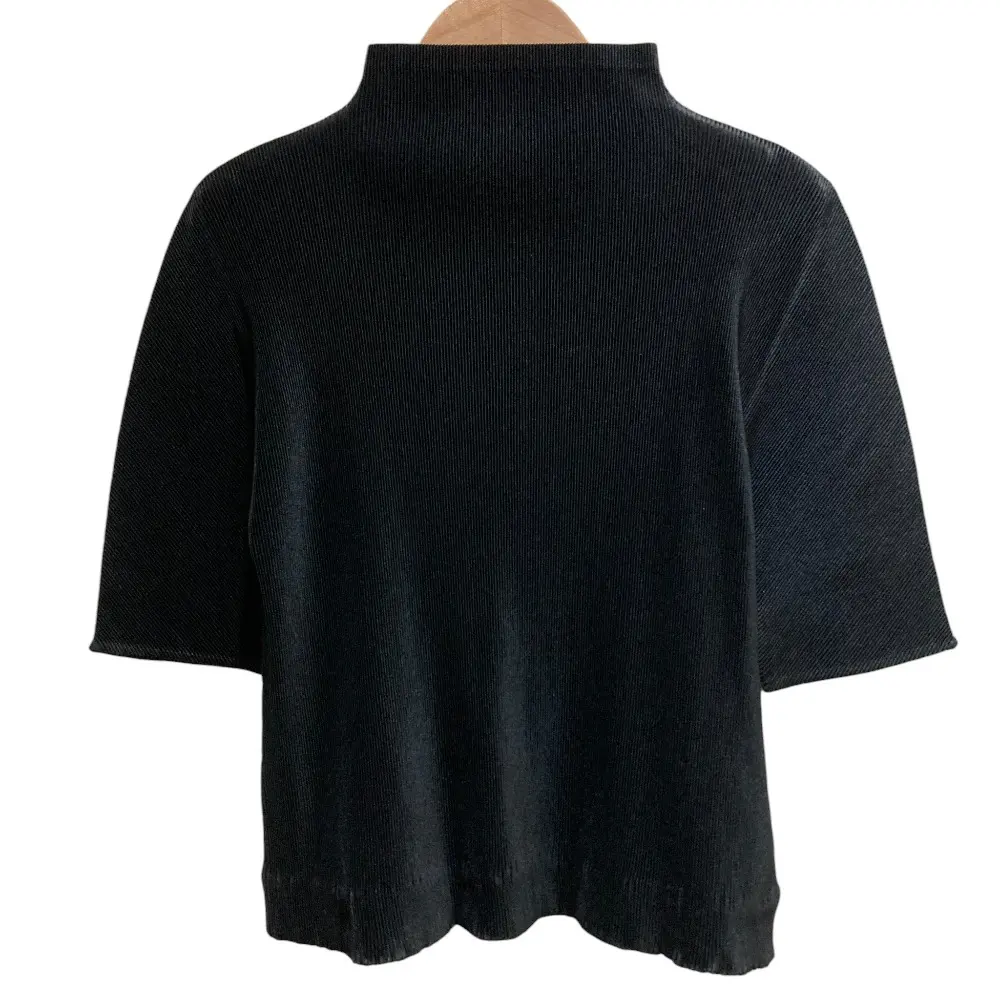 PLEATS PLEASE ISSEY MIYAKE プリーツプリーズ イッセイミヤケ ハイネック ハーフスリーブ カットソー PP02FK113 3 ブラック