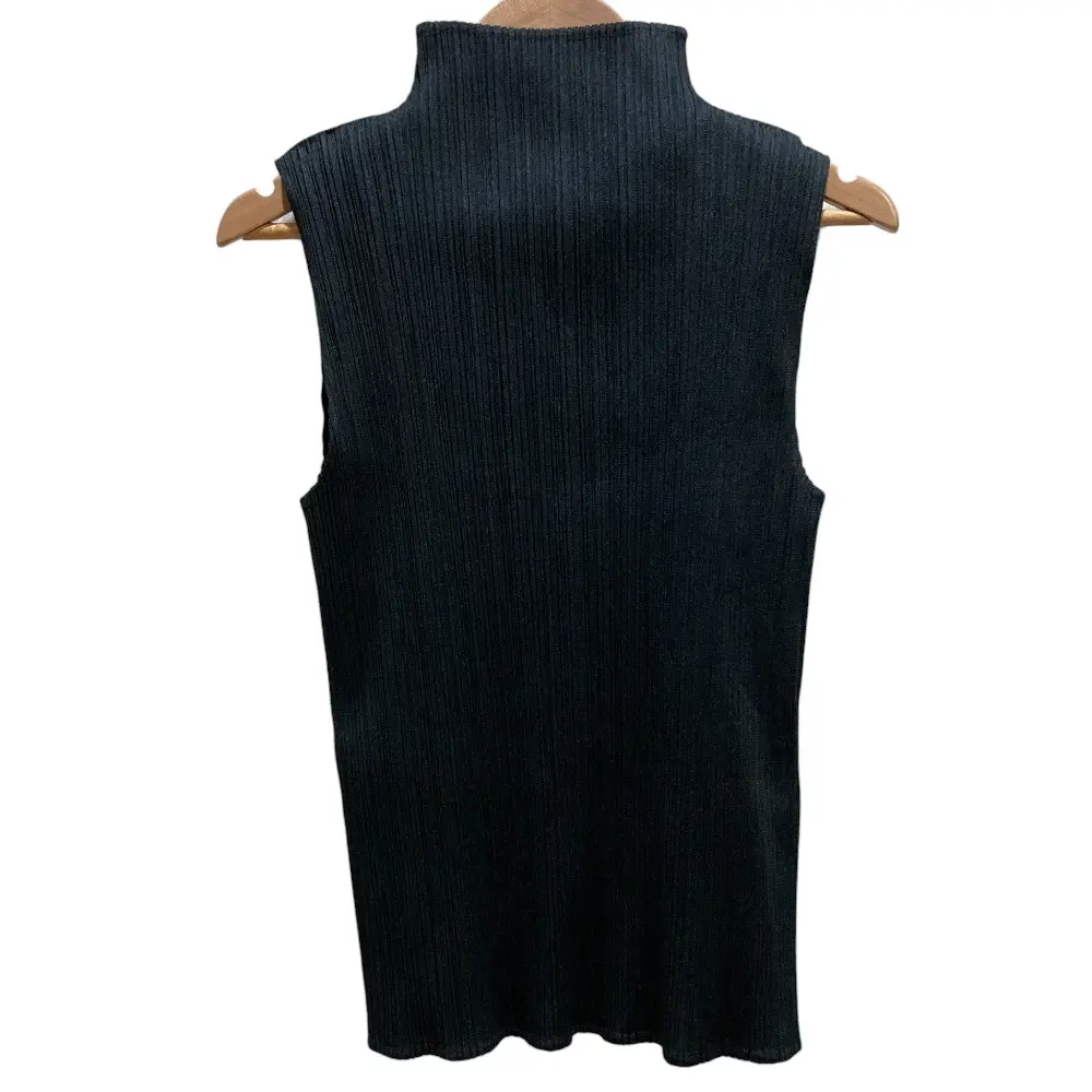 PLEATS PLEASE ISSEY MIYAKE プリーツプリーズ イッセイミヤケ ハイネック ノースリーブ カットソー PP55-JK102 3 ブラック