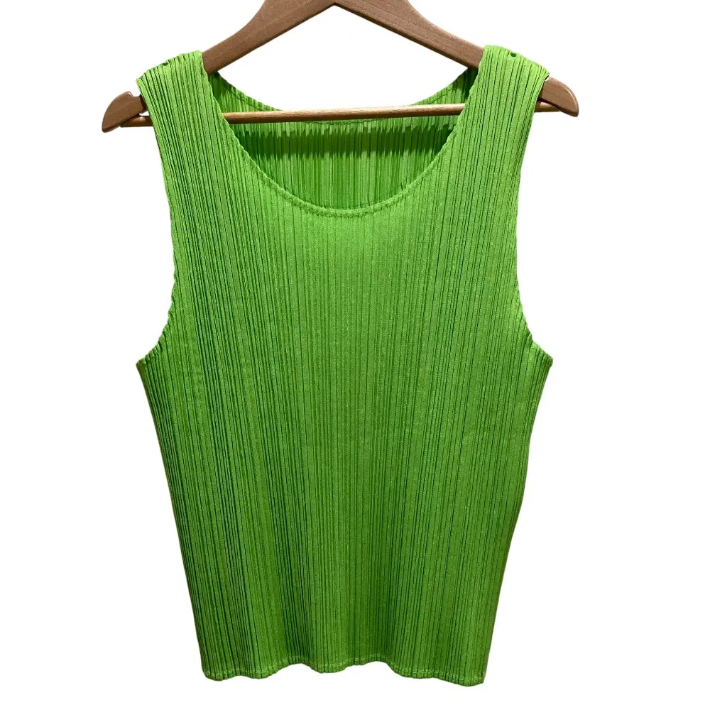 PLEATS PLEASE ISSEY MIYAKE プリーツプリーズ イッセイミヤケ ノースリーブ カットソー タンクトップ PP61-JK201 3 グリーン