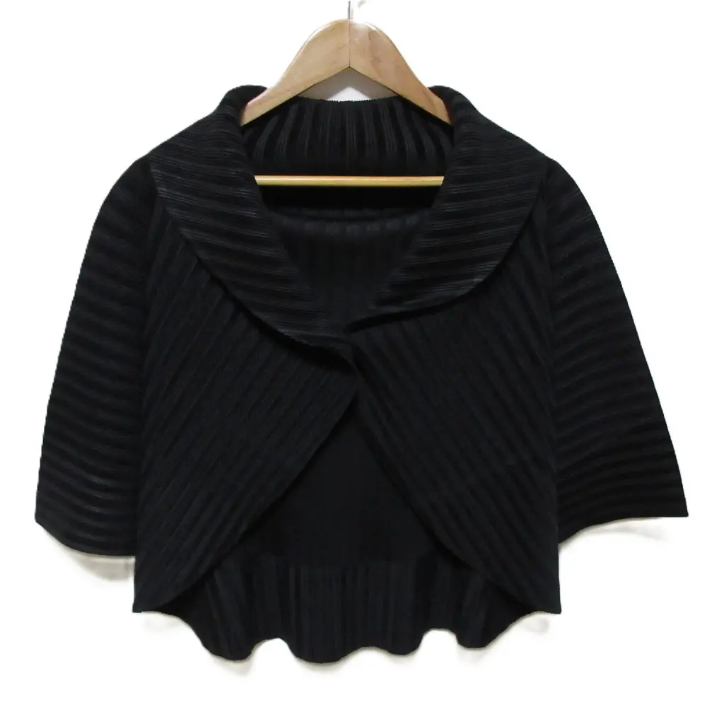PLEATS PLEASE ISSEY MIYAKE プリーツプリーズ イッセイミヤケ ボレロ ショール 羽織 PP31-F0374 F ブラック