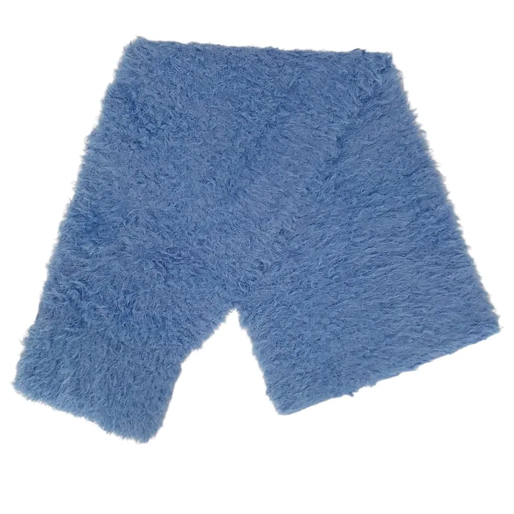 PLEATS PLEASE ISSEY MIYAKE プリーツプリーズ イッセイミヤケ シャギーニットマフラー ブルー サンプル品