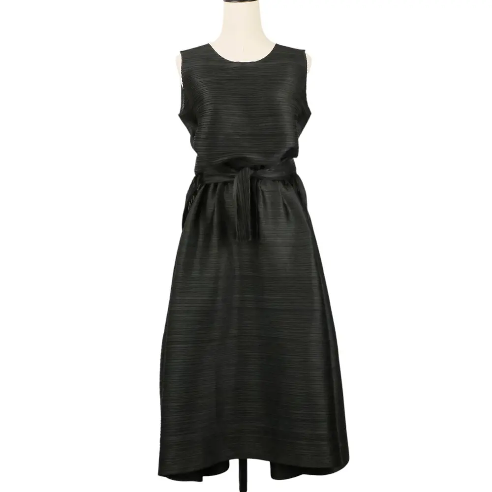 PLEATS PLEASE ISSEY MIYAKE プリーツプリーズ イッセイミヤケ バックシャン バウンス ドレス ワンピース PP11-JH233 3 ブラック