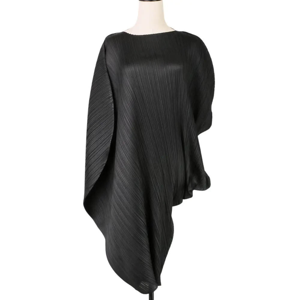 PLEATS PLEASE ISSEY MIYAKE プリーツプリーズイッセイミヤケ アシンメトリー プリーツドレス ワンピース PP01-JH784 3 ブラック