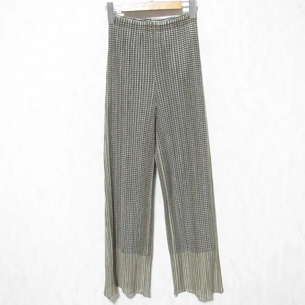 PLEATS PLEASE ISSEY MIYAKE プリーツプリーズ イッセイミヤケ メッシュレイヤードパンツ PP14-JF164 サイズ2 カーキ