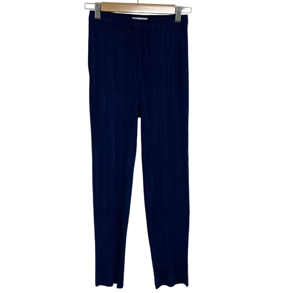 PLEATS PLEASE ISSEY MIYAKE プリーツプリーズ イッセイミヤケ イージーパンツ PP61-JF401 サイズ2 ネイビー
