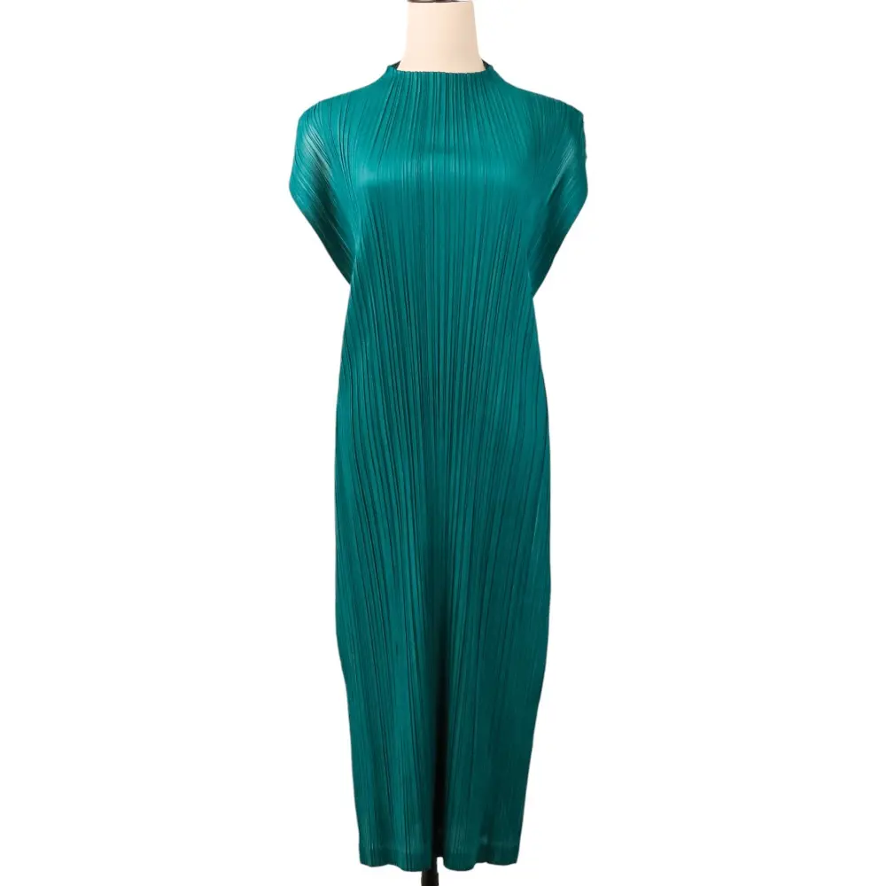 PLEATS PLEASE ISSEY MIYAKE プリーツプリーズ イッセイミヤケ ドレス ロング ワンピース PP13-JH682 サイズ3 グリーン