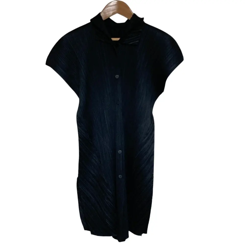 PLEATS PLEASE ISSEY MIYAKE プリーツプリーズ イッセイミヤケ フレンチスリーブ フレアワンピース PP51-JT248 サイズ3 ブラック