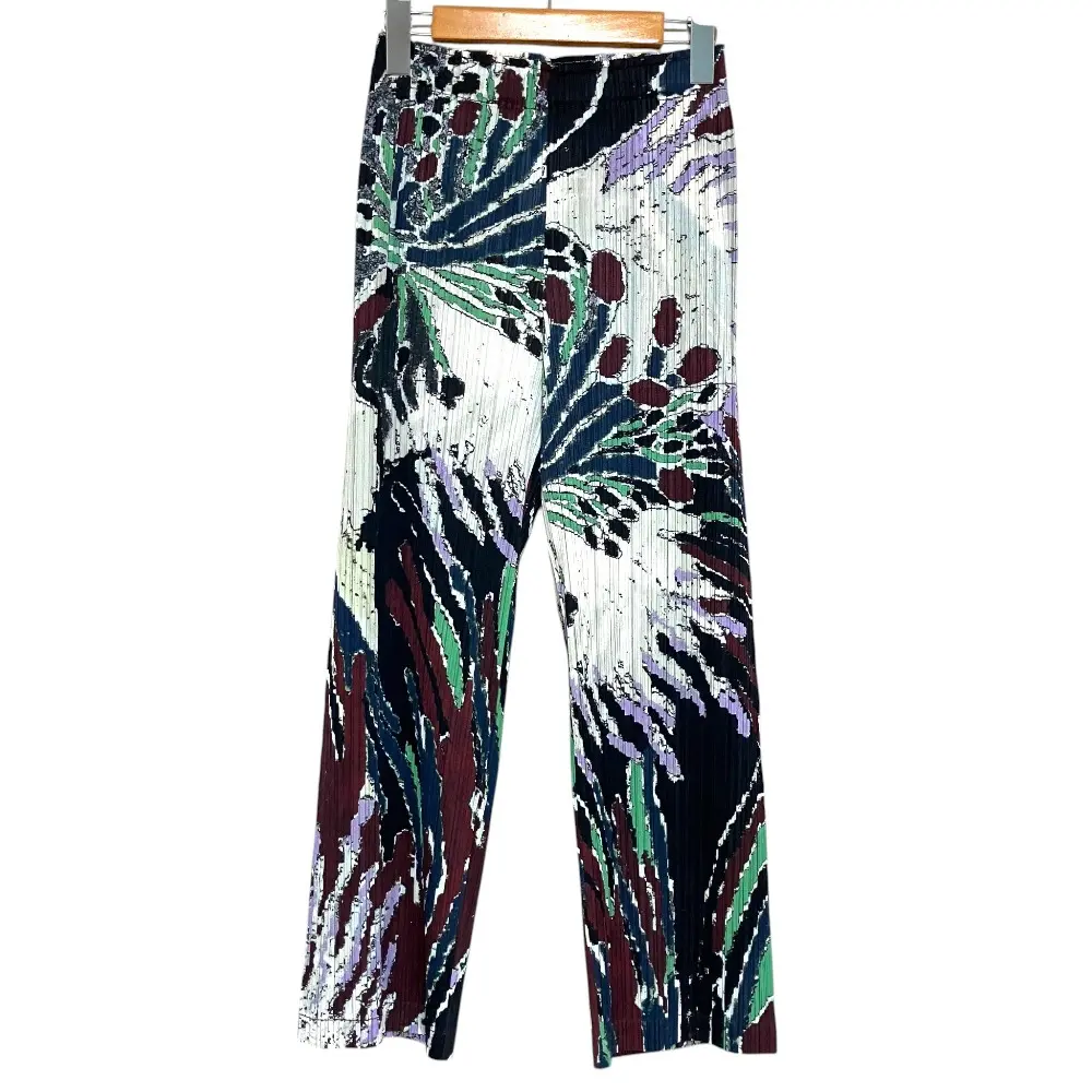 23AW PLEATS PLEASE プリーツプリーズ イッセイミヤケ FROSTY FOREST PANTS イージーパンツ PP33JF703 サイズ2 マルチカラー