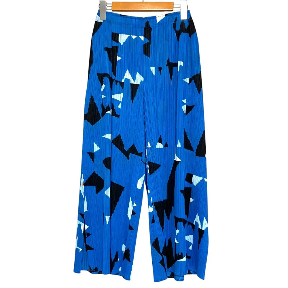24SS PLEATS PLEASE ISSEY MIYAKE プリーツプリーズ イッセイミヤケ LUCID ワイドパンツ PP41JF724 サイズ2 シーソルト ブルー
