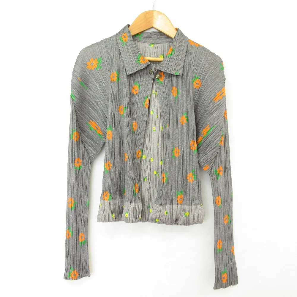 PLEATS PLEASE ISSEY MIYAKE プリーツプリーズ イッセイミヤケ リバーシブル カーディガン PP22-JD755 サイズ3 グレーの買取実績【2026年5月買取】