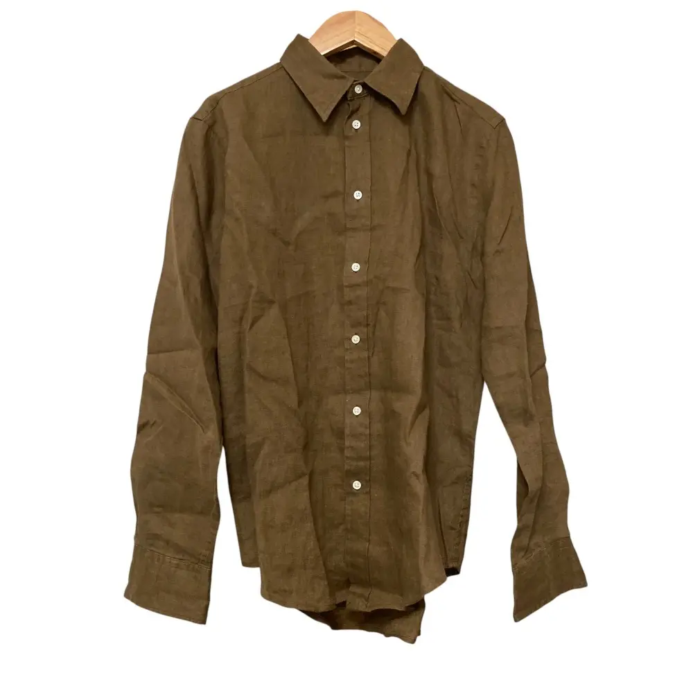 Polo by Ralph Lauren ポロバイラルフローレン 長袖 リネンシャツ 160/84A ブラウン