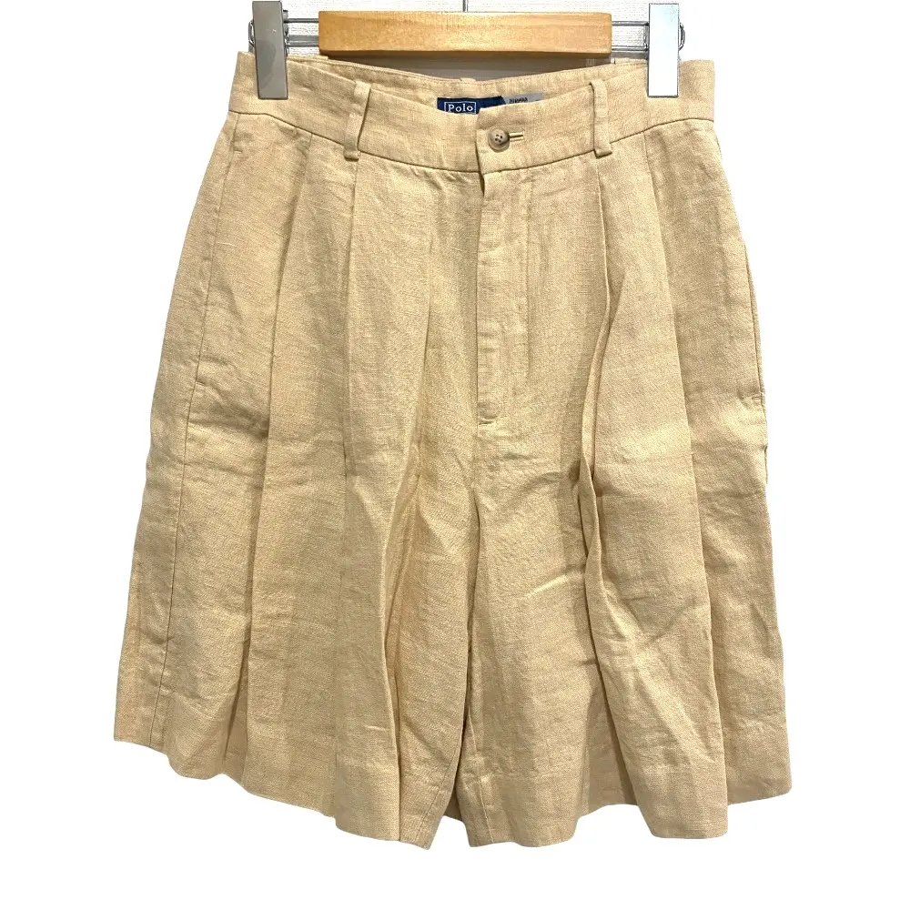 Polo by Ralph Lauren  ポロバイラルフローレン ツータック リネン ショートパンツ ベージュ 00