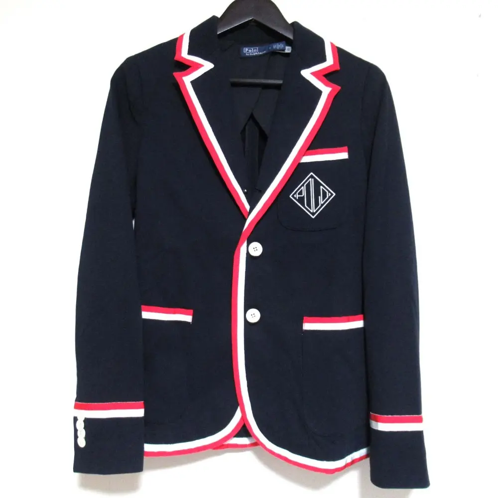 Polo by Ralph Lauren ポロバイラルフローレン グログラントリム テリー ブレザー テーラードジャケット サイズ4 トリコロール