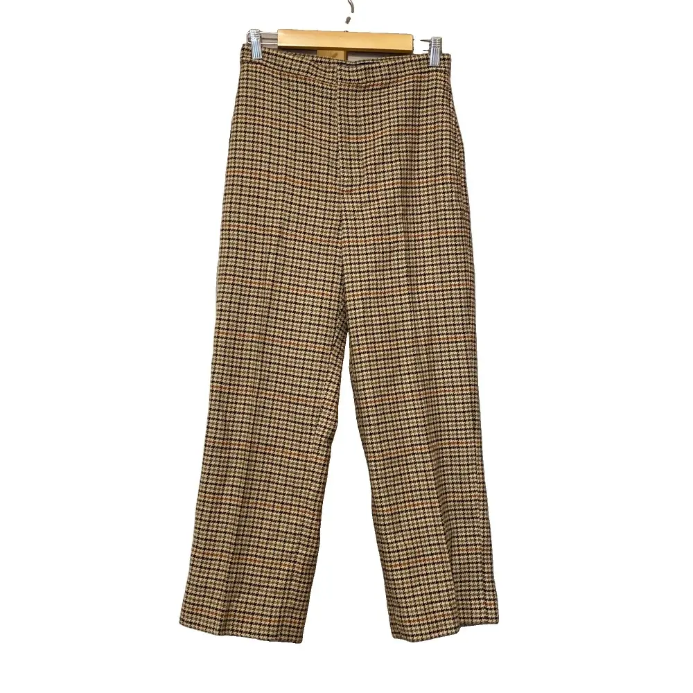 Polo by Ralph Lauren ポロラルフローレン 千鳥格子柄 ウールパンツ スラックス 6 ベージュ系
